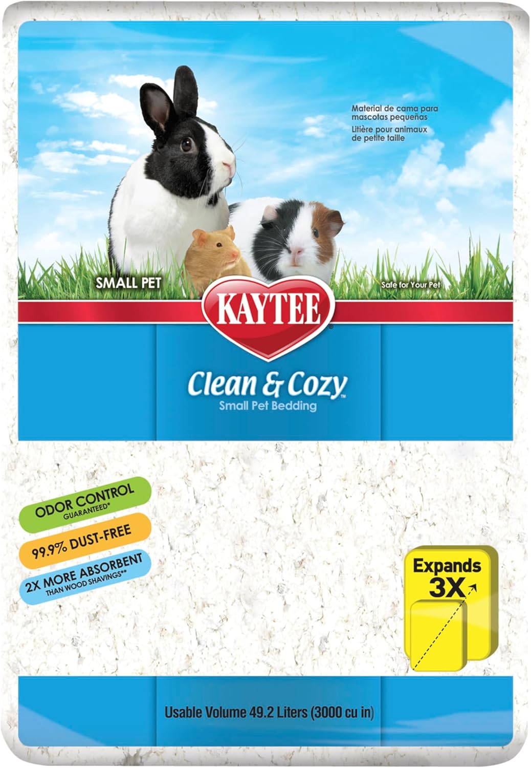 Kaytee Clean & Cozy White Paper Bedding, Made for Small Animals, 49.2 Liters Kaytee Clean & Cozy White Paper Bedding, Made for Small Animals, 49.2 Liters - Image 1